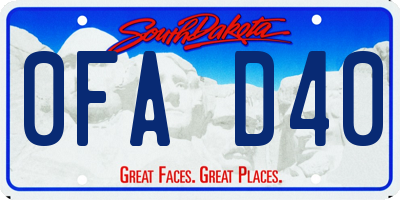SD license plate 0FAD40