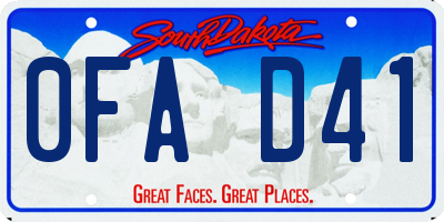 SD license plate 0FAD41