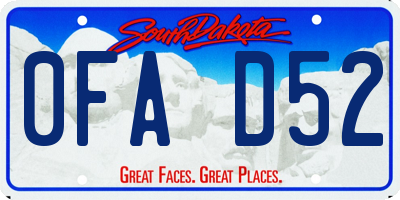 SD license plate 0FAD52