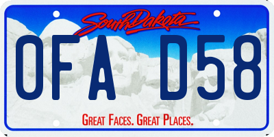 SD license plate 0FAD58