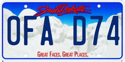 SD license plate 0FAD74