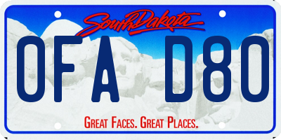 SD license plate 0FAD80