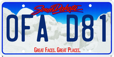 SD license plate 0FAD81