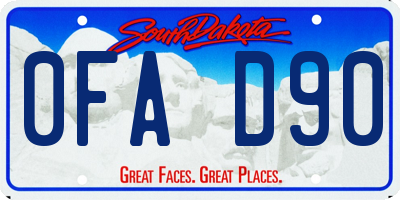 SD license plate 0FAD90