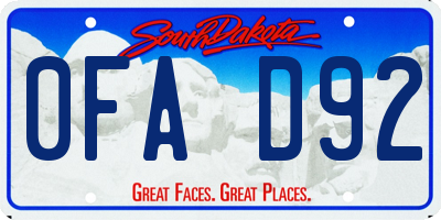 SD license plate 0FAD92