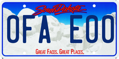 SD license plate 0FAE00