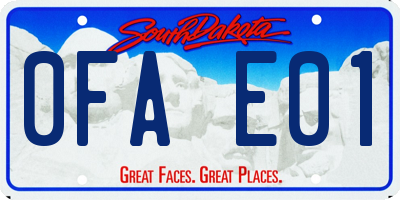 SD license plate 0FAE01