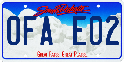 SD license plate 0FAE02