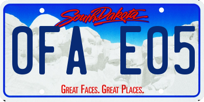 SD license plate 0FAE05