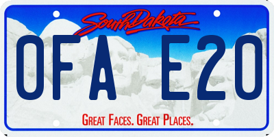 SD license plate 0FAE20