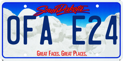 SD license plate 0FAE24