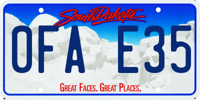 SD license plate 0FAE35