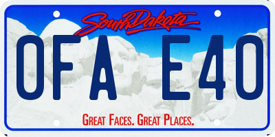 SD license plate 0FAE40
