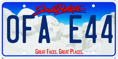 SD license plate 0FAE44