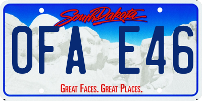 SD license plate 0FAE46