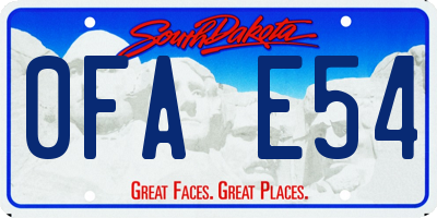 SD license plate 0FAE54