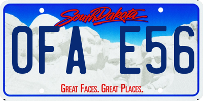 SD license plate 0FAE56