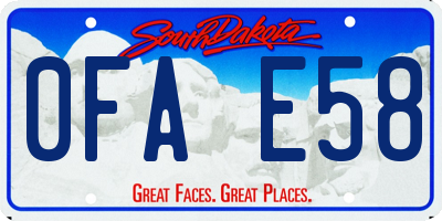 SD license plate 0FAE58