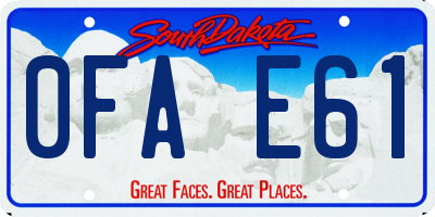 SD license plate 0FAE61
