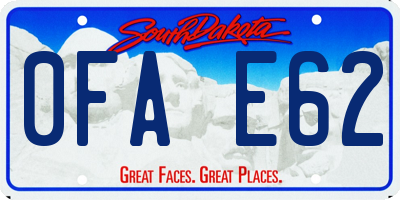 SD license plate 0FAE62