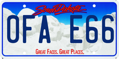 SD license plate 0FAE66