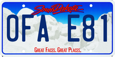 SD license plate 0FAE81