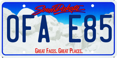 SD license plate 0FAE85