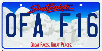 SD license plate 0FAF16