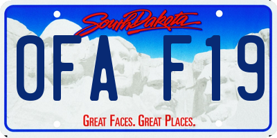 SD license plate 0FAF19