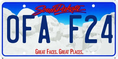 SD license plate 0FAF24