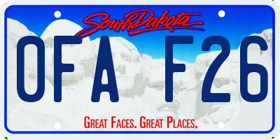 SD license plate 0FAF26