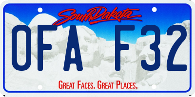 SD license plate 0FAF32