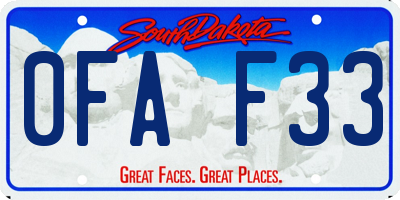 SD license plate 0FAF33