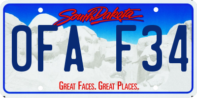 SD license plate 0FAF34