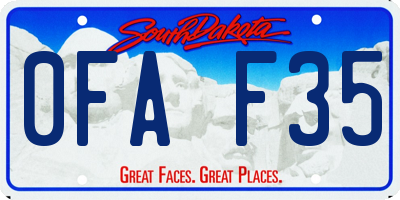 SD license plate 0FAF35