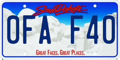 SD license plate 0FAF40