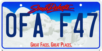 SD license plate 0FAF47