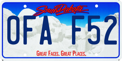 SD license plate 0FAF52