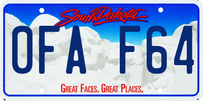 SD license plate 0FAF64