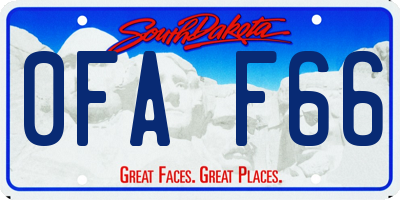SD license plate 0FAF66