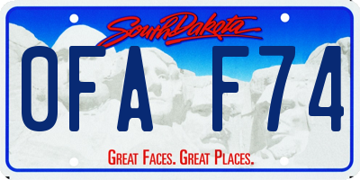 SD license plate 0FAF74