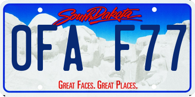 SD license plate 0FAF77