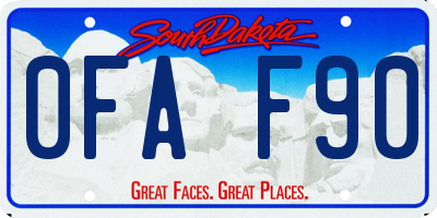 SD license plate 0FAF90