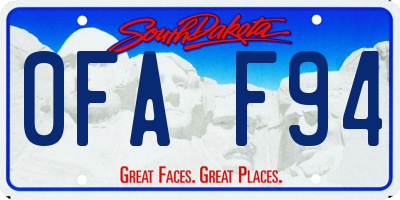 SD license plate 0FAF94