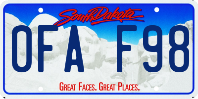 SD license plate 0FAF98