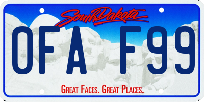 SD license plate 0FAF99