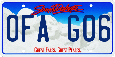 SD license plate 0FAG06