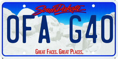 SD license plate 0FAG40