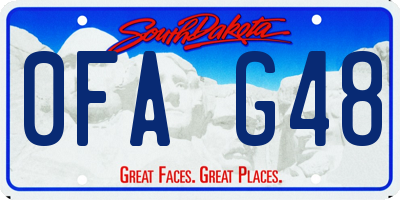 SD license plate 0FAG48