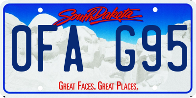 SD license plate 0FAG95